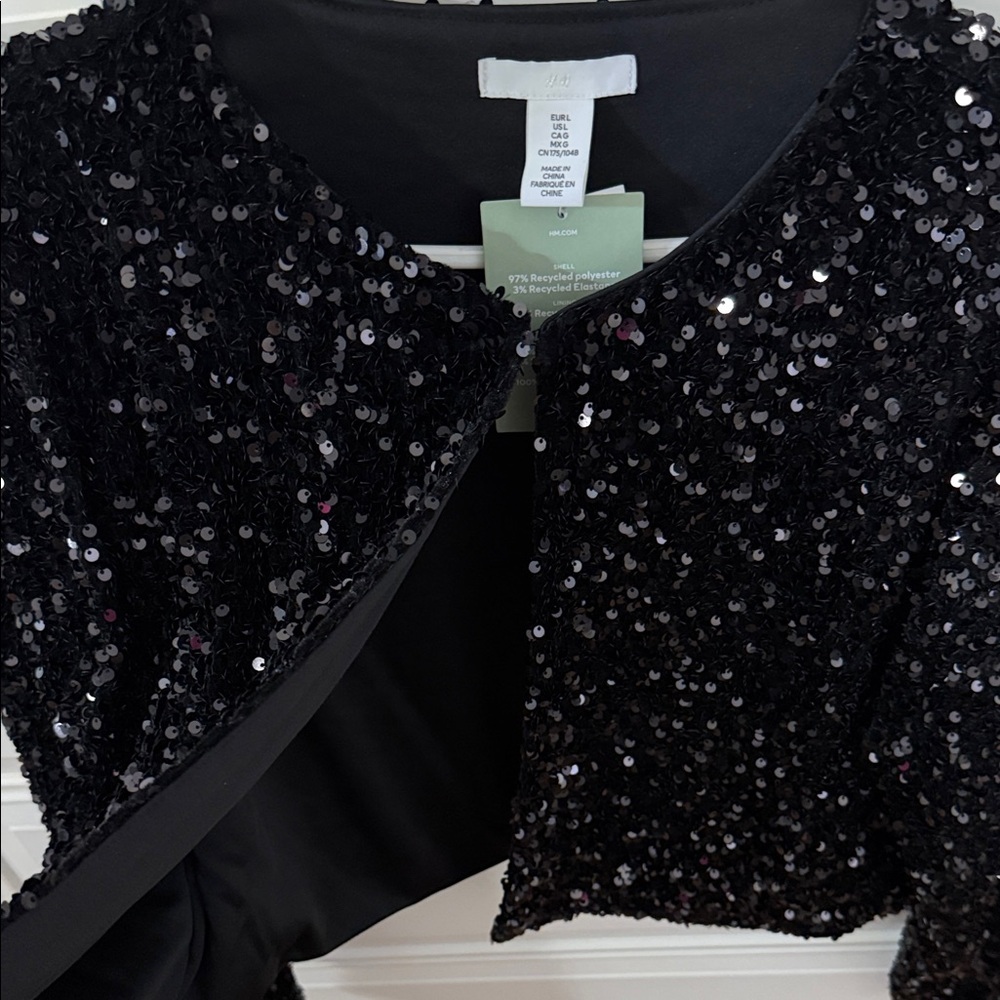 H&M Black Sequin Jacket - Picture 6 of 6